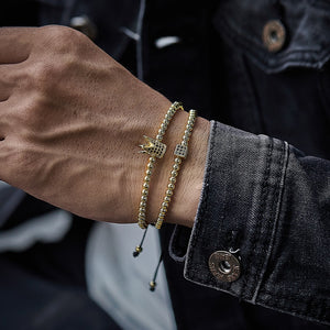 Crown Charm Men Bracelet