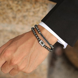 Crown Charm Men Bracelet