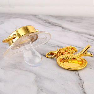 Initial Pearl Crystal Pacifier