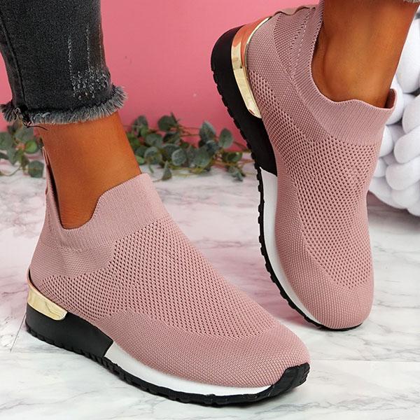 KB Elegant Elastic Slip-on Flat Shoes